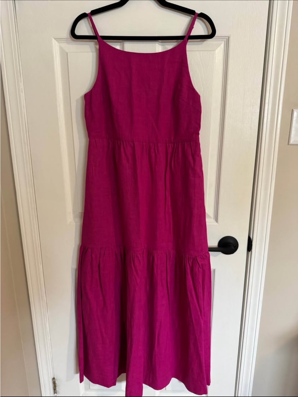 RW&CO. Hot Pink Tiered Spaghetti-Strap Maxi Dress